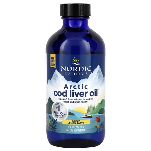 Nordic Naturals, Arctic Cod Liver Oil, масло из печени арктической трески, со вкусом лимона, 237 мл (8 жидк. унций)